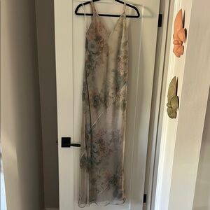 Elegant Floral Sheer Dress
